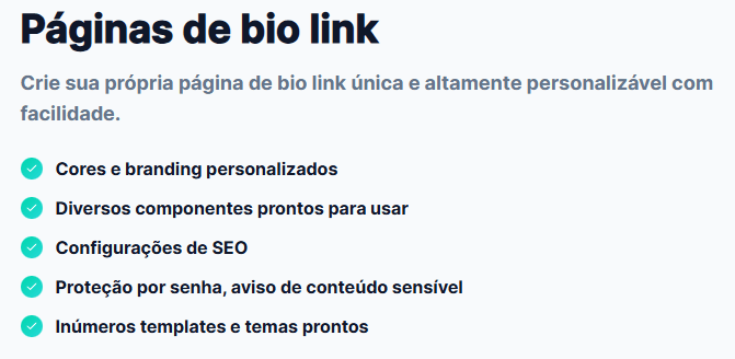 Página de Bio Link