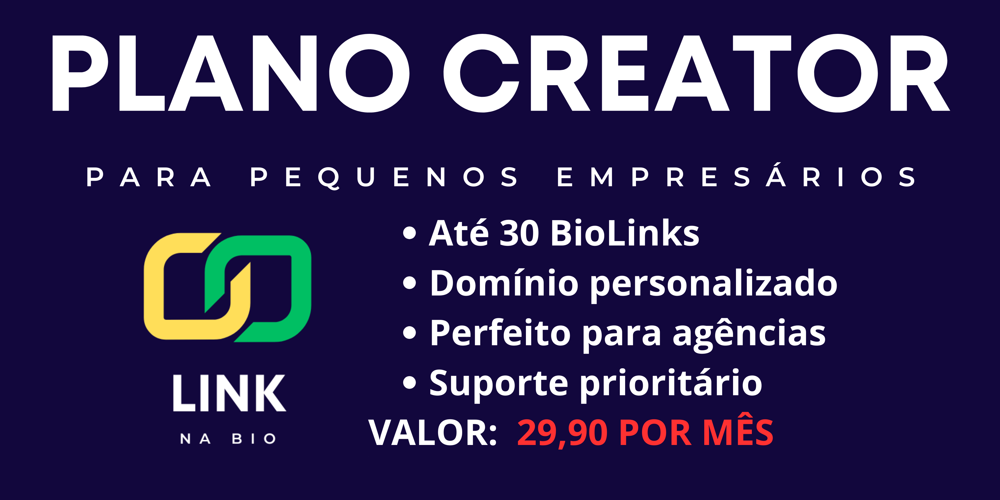Link na Bio - Plano Creator